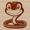 Reptile Clip Art SVG File Download A digital illustration of a snake, suitable for vector art projects.