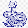 Snake Head Design SVG A detailed illustration of a snake's head and body.