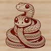 Serpentine Illustration for Vector Art A detailed illustration of a serpent, suitable for cutting machine designs or vector art projects.