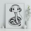 Reptile Illustration Made from Lines and Shapes A graphic representation of a reptile animal made from lines and shapes.