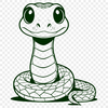 SVG illustration of a serpent reptile in various digital formats.