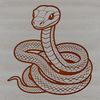 Snake Illustration for Vector Cutting A detailed illustration of a snake, suitable for vector design and cutting machine applications.