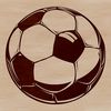 A stylized illustration of a soccer ball used for graphic design and digital art.