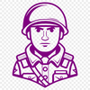 Male Soldier SVG Graphic Art A male professional in military attire, depicted as a vector graphic.