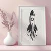 Galactic Voyager A futuristic spaceship soaring through the cosmos.