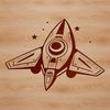 Futuristic Spacecraft Vector Design A futuristic spaceship illustration created in a vector format.