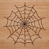 A stylized illustration of a spider web in vector format.