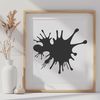 Minimal Splat Design A stylized shape representing a splat, suitable for vector art designs.