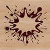 Colorful Splat Shape SVG Icon A colorful splat shape with irregular edges, suitable for use in various graphic design projects.