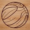 3D Basketball Illustration A 3D illustration of a basketball with texture details.