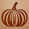 Beautiful Fall Vegetable Design A detailed illustration of a squash with intricate texture and design elements.