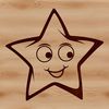 Stylized Christmas Star Graphic A stylized star illustration suitable for various uses including Christmas decorations and designs.
