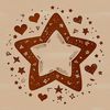 Adorable Heartfelt Star Design A stylized star with intricate details and love hearts embedded within its design, suitable for various applications.