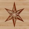 A simple geometric star symbol made from connected lines.
