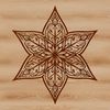 A detailed vector design of a Christmas star with ornate details.