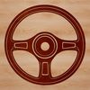 Steering Wheel Icon in Vector Format A detailed illustration of a steering wheel in a vector format, suitable for digital and graphic design projects.