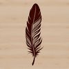A high-quality SVG illustration of a single feather with detailed texture and shape.