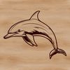 Beautiful Dolphin Clip Art Image A digital illustration of a dolphin in motion, featuring a realistic sea creature in vector format.