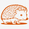 Cute Vector Hedgehog Design A detailed illustration of a hedgehog, suitable for use in graphic design and digital art.