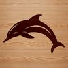 Dolphin Sea Creature Design A dolphin swimming in the ocean, a marine mammal and sea creature, illustrated as a vector graphic.