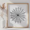 Intricately Detailed Vector Art A delicate, intricately designed spider web depicted in vector format.