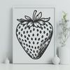 Free Strawberry Clip Art SVG A digital illustration of a ripe strawberry, suitable for vector art projects.