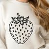 Sweet Fruit Clip Art Design A simple illustration of a strawberry fruit for vector design projects.