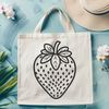Delicate Strawberry Graphic Art A detailed illustration of a strawberry, ideal for graphic design and crafting projects.
