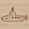 Submarine Design Vector Art A detailed illustration of a submarine, designed as a vector graphic.