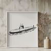 Underwater Vessel Graphic A vector graphic depiction of a large underwater vessel.