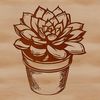 Fleshy Succulent Leaf Illustration A vector illustration of a small succulent plant with thick, fleshy leaves.