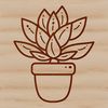 Succulent Plant Vector Art An illustration of a desert-dwelling succulent, depicted in a clean, vector style suitable for graphic design projects.