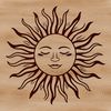 A stylized illustration of the sun in various digital formats.