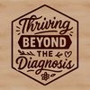 Inspirational quote about cancer survival and perseverance in a clean vector format.