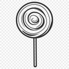 Whimsical Lollipop Graphic Design A colorful illustration of a lollipop, designed as vector art suitable for various applications.