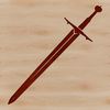 Vector Cutout Sword Design A high-quality vector illustration of a medieval-style sword, suitable for printing or cutting with a laser cutter or Cricut.
