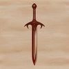Vector Sword Design for Digital Projects A vector illustration of a traditional sword, suitable for digital design projects.