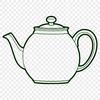 SVG Tea Pot Clip Art Vector Illustration A simple teapot design made from vector shapes, suitable for various applications including digital art and craft projects.