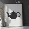 Beautiful Teapot Illustration in Vector Format A stylized teapot illustration in vector format, suitable for digital design projects.