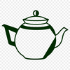 Stylized Vector Teapot Clip Art A stylized vector illustration of a teapot with a spout and handle.