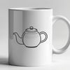 SVG Teapot Clip Art Illustration A stylized teapot design suitable for various digital cutting machines.