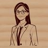Female Professional Silhouette A professional woman representing the education profession.