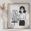 Young Educator in Classroom Setting A young woman in a classroom environment, representing the profession of teaching.