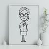 Woman in Education Profession SVG An SVG vector graphic of a female teacher, suitable for use in various educational contexts.