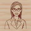 Vector Portrait of a Teacher A detailed illustration of a woman in a teaching profession, depicted in a vector format suitable for various applications.
