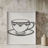 Beautiful Teacup Clip Art Illustration A high-resolution SVG illustration of a teacup, ideal for vector art projects.
