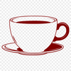 Simple SVG Tea Cup Clipart A simple vector illustration of a delicate teacup, suitable for digital designs and crafts.