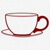 SVG Illustration of a Traditional Tea Cup A traditional teacup design suitable for vector art projects in formats like SVG, PDF, or DXF.
