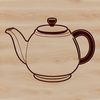Stylized Tea Pot Illustration A teapot design for digital crafting, featuring a stylized illustration of a traditional tea pot.