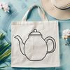 Steeping Beauty A digital illustration of a traditional tea infuser teapot with a steaming cup.